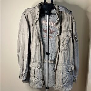 Tommy Bahama Men's Light Gray Field Jacket